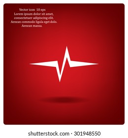 Heart beat, cardiogram. Pulse icon