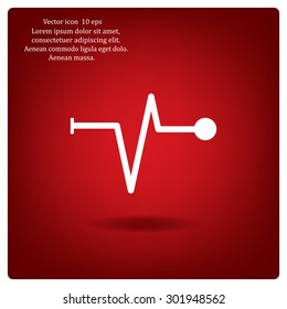 Heart beat, cardiogram. Pulse icon