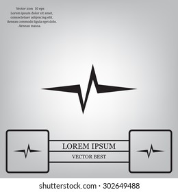 Heart beat, cardiogram. Pulse icon