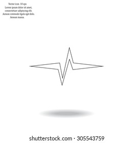 Heart beat, cardiogram. Pulse icon
