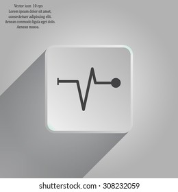 Heart beat, cardiogram. Pulse icon