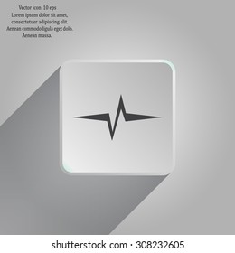 Heart beat, cardiogram. Pulse icon