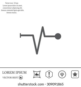 Heart beat, cardiogram. Pulse icon