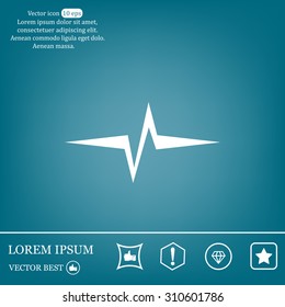 Heart beat, cardiogram. Pulse icon