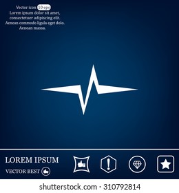Heart beat, cardiogram. Pulse icon