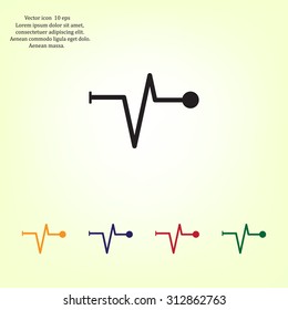 Heart beat, cardiogram. Pulse icon