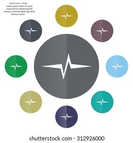 Heart beat, cardiogram. Pulse icon