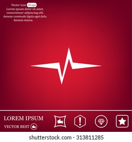 Heart beat, cardiogram. Pulse icon