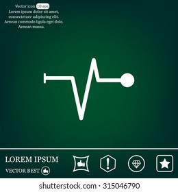 Heart beat, cardiogram. Pulse icon