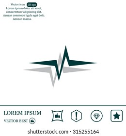 Heart beat, cardiogram. Pulse icon