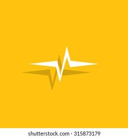 Heart beat, cardiogram. Pulse icon