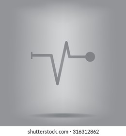 Heart beat, cardiogram. Pulse icon