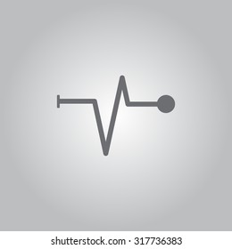 Heart beat, cardiogram. Pulse icon