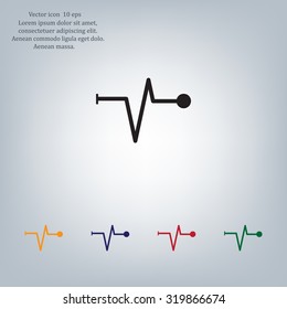 Heart beat, cardiogram. Pulse icon