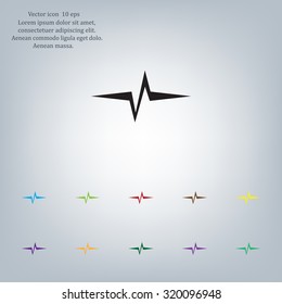 Heart beat, cardiogram. Pulse icon