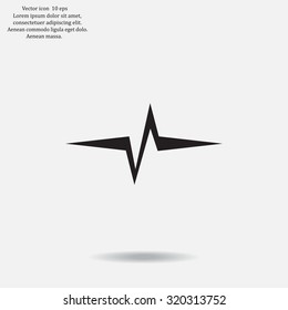 Heart beat, cardiogram. Pulse icon