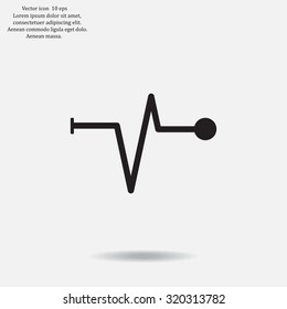 Heart beat, cardiogram. Pulse icon