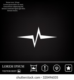 Heart beat, cardiogram. Pulse icon
