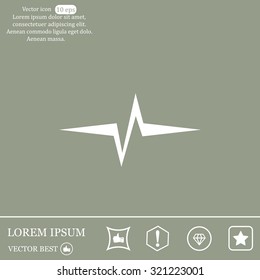 Heart beat, cardiogram. Pulse icon