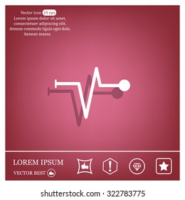 Heart beat, cardiogram. Pulse icon