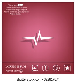 Heart beat, cardiogram. Pulse icon