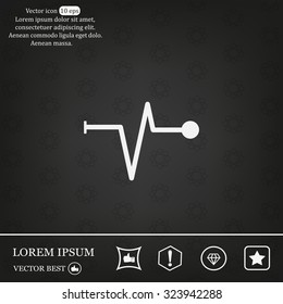 Heart beat, cardiogram. Pulse icon