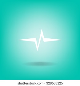 Heart beat, cardiogram. Pulse icon