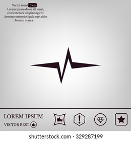 Heart beat, cardiogram. Pulse icon