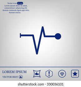 Heart beat, cardiogram. Pulse icon