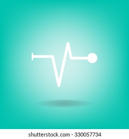 Heart beat, cardiogram. Pulse icon
