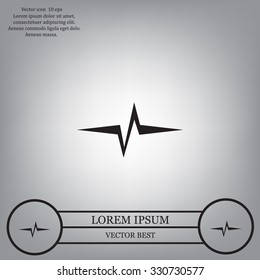 Heart beat, cardiogram. Pulse icon