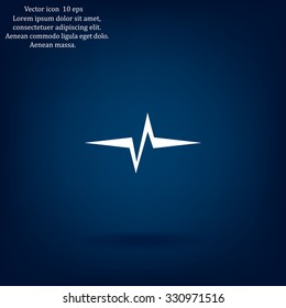 Heart beat, cardiogram. Pulse icon