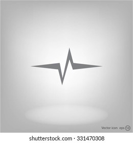 Heart beat, cardiogram. Pulse icon