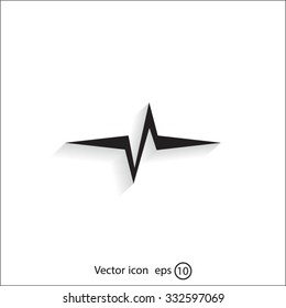 Heart beat, cardiogram. Pulse icon