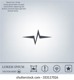 Heart beat, cardiogram. Pulse icon