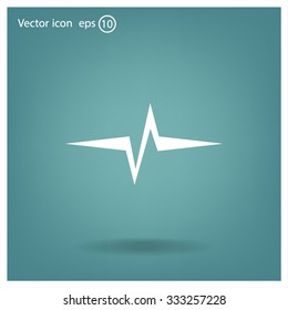 Heart beat, cardiogram. Pulse icon