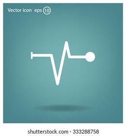 Heart beat, cardiogram. Pulse icon