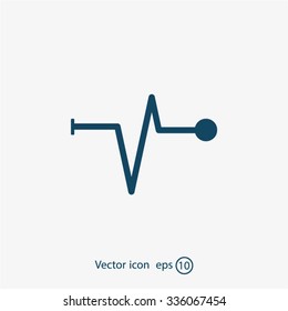 Heart beat, cardiogram. Pulse icon