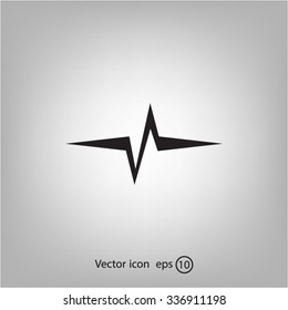 Heart beat, cardiogram. Pulse icon