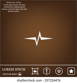 Heart beat, cardiogram. Pulse icon