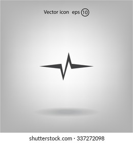 Heart beat, cardiogram. Pulse icon