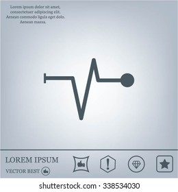 Heart beat, cardiogram. Pulse icon