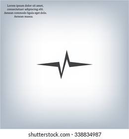Heart beat, cardiogram. Pulse icon