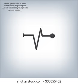Heart beat, cardiogram. Pulse icon
