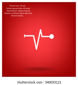 Heart beat, cardiogram. Pulse icon
