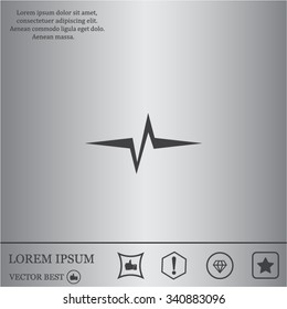 Heart beat, cardiogram. Pulse icon