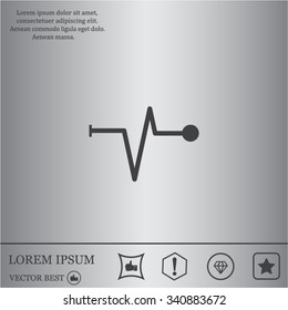 Heart beat, cardiogram. Pulse icon