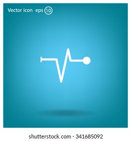 Heart beat, cardiogram. Pulse icon
