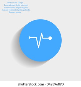 Heart beat, cardiogram. Pulse icon