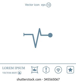 Heart beat, cardiogram. Pulse icon